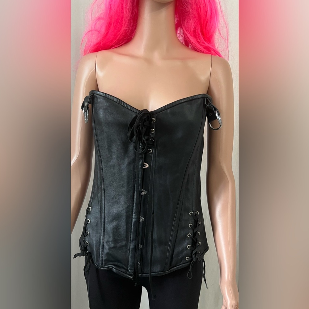 Stylish Black Lace-Up Corset Top